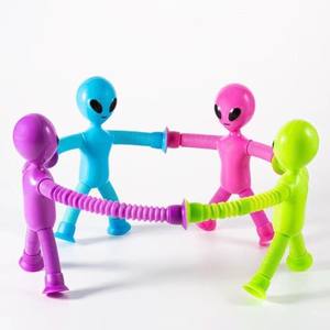 Jouet éducatif anti-stress pour enfants, tire-tuyaux télescopique multifonction à ventouse, jouet extraterrestre - Product Image 1