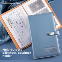 Porte-documents en cuir multifonction pour chèques, billets de banque, relevés de compte et autres documents de collection