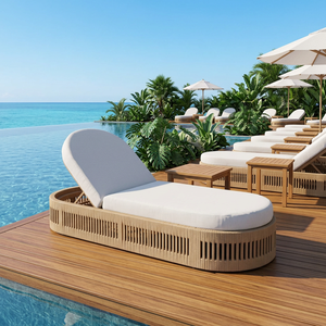 Lettino Prendisole Moderno di Lusso per Esterni, Arredo <span class=keywords><strong>Giardino</strong></span>, Daybed in Corda Intrecciata, Comodo Chaise Longue per Hotel e Resort a Bordo Piscina - Product Image 1