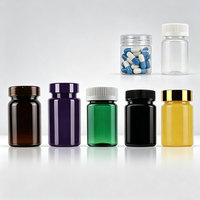 Bouteilles en plastique PET transparentes à large ouverture de qualité alimentaire pour l'emballage de comprimés, de capsules, de compléments alimentaires et de petits médicaments