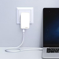 Pengisi Daya Cepat Ultra Tipis GaN 65W, Power Bank Nirkabel Magnetik 5000mAh, 2 Port Tipe-C untuk Pengisian Cepat Ponsel dan Laptop