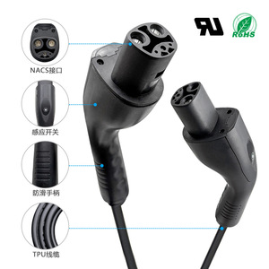 Câble de charge portable Tesla 7 kW 16 A AC 200-220 V avec interface NACS, interrupteur à capteur et câble TPU pour usage domestique - Product Image 1