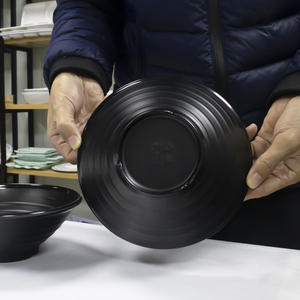 Bols en mélamine de Style <span class=keywords><strong>japonais</strong></span> givré en plastique noir de haute qualité de 7.5/8/8 pouces Technique personnalisée bol de nouilles Ramen - Product Image 4