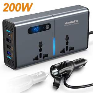 Portable 200W Camping en plein air onduleur universel 12V/220V voiture onduleur PD Charge rapide USB chargeur adaptateur pour la randonnée - Product Image 4