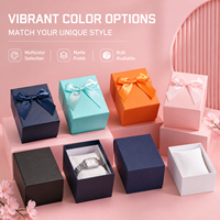 Kotak Penyimpanan Jam Tangan Mini Lucu Model Simpul Harga Pabrik Ukuran 7x7.5x10cm Kotak Dua Bagian Kotak Jam Tangan Aman Mewah dengan Bantal Spons
