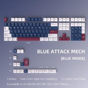 Vente en gros de claviers et de touches mécaniques Blue Rose <span class=keywords><strong>Mecha</strong></span> en stock, trois pièces en PBT moulées par injection bicolore - Product Image 6