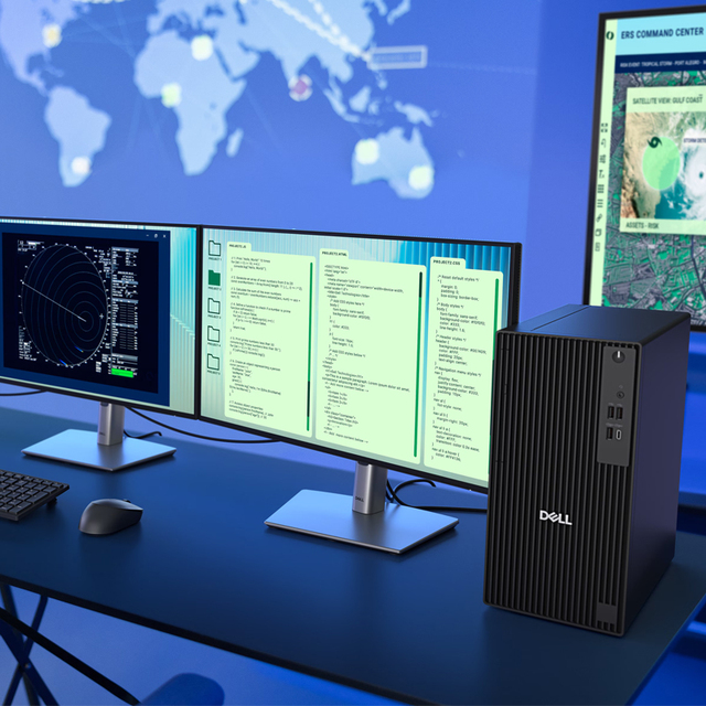 Dells for Pro Tower Plus Desktop QBT1250 AI PC U7-265 16G Processor 2T Hdd+512G SSD 260W Power Supply Desktop
