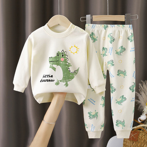 Venta Directa de Fábrica, Precios Bajos, Lindos Conjuntos de Dos Piezas de Algodón con Dibujos Animados para Primavera y Otoño, de Manga Larga, que Absorben la Humedad, para Niños y Niñas - Product Image 6
