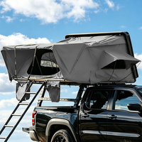 Tente de toit pour SUV, 4 saisons, 2 personnes, grand espace, ouverture latérale, imperméable, coque rigide en ABS, pour le camping en plein air