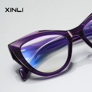 XINLI2166 Classic Cat Eye Optical <b>Glasses</b> for Women Large Frame Red with TR90 Material for <b>Reading</b> and Computer Use - Product Image 2