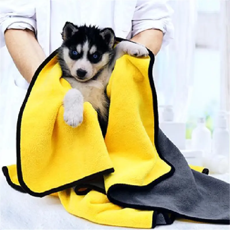 PUDA Perlengkapan Mandi Hewan Peliharaan Microfiber untuk Produk Anjing Penyerap Cepat Kering Handuk Anjing Handuk Hewan Peliharaan