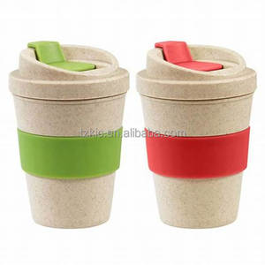 كوب سفر بيئي مصنوع من قش القمح - سعة 8 أونصات - Product Image 2