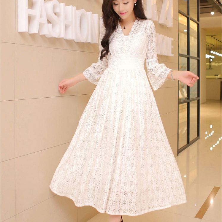 high neck lace shift dress Six Stories Women's Lace High Neck A-line Mini Dress