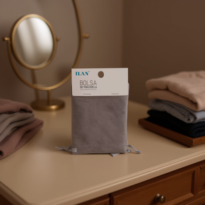 Sac en velours 7x9 cm gris 2 pièces - Product Image 2