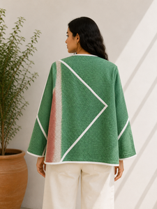 Vintage Cotton <b>Kantha</b> Reversible Autumn/Winter <b>Jacket</b> 4-5 Layer Fabric Patchwork Detailing Front Patch Pocket Full Sleeves - Product Image 4