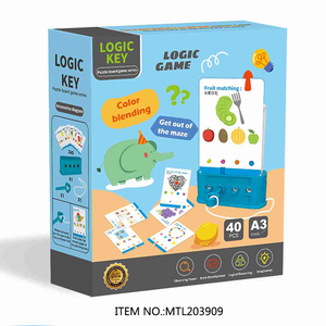 Gioco di Logica per <span class=keywords><strong>Bambini</strong></span> da 2 a <span class=keywords><strong>4</strong></span> <span class=keywords><strong>Anni</strong></span>, Educazione Precoce, Sviluppo del Cervello, Allenamento del Pensiero, Puzzle di Carta, Abbinamento di Forme e Numeri - Product Image 2