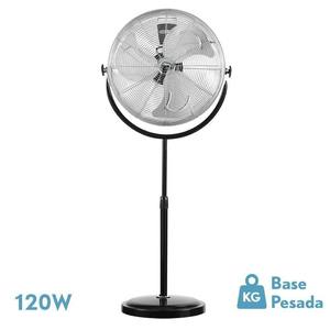 Ventilador de pie de 120W, 3 velocidades, regulable, orientable, ideal para refrescar espacios en casa u oficina. - Product Image 1
