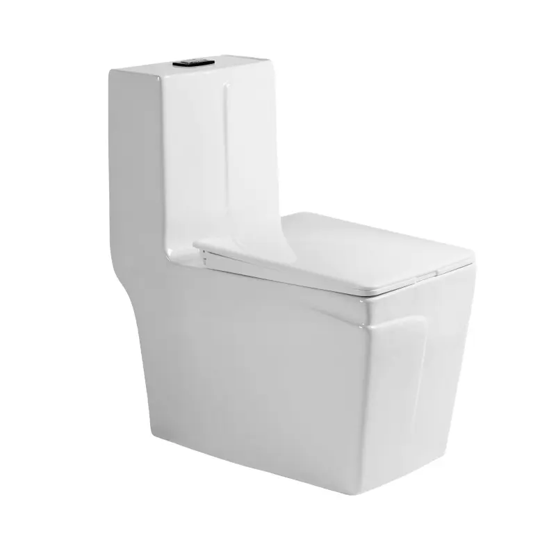 Marque céramique carré siphonique cuvette de toilette blanc s-trap toilettes une pièce wc en céramique fabriqué en Chine