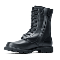 Bottes en cuir noir respirantes en cuir de vachette avec fermeture éclair légères pour la randonnée en plein air résistantes à l'usure pour femmes et hommes