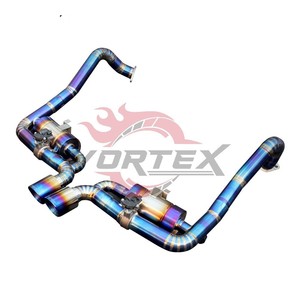 ท่อไอเสีย Vortex Premium Full Burnt Blue Titanium Catback สำหรับ Porsche 718 Cayman Boxster 2.0T 2.5T Valvetronic พร้อมปลายท่อแบบ Center Tips - Product Image 1