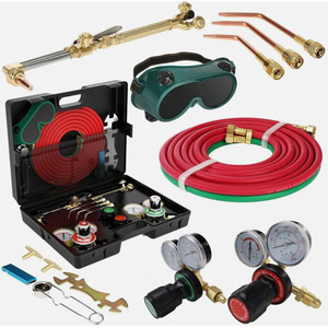 Kit de chalumeau oxyacétylène CFWELD, ensemble américain avec régulateur, manomètre et tuyau, pour soudage et découpe - Product Image 3