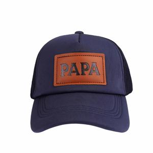 High Quality Retro Portable 6-Panel 112 Cap Style Structured Mesh Trucker <b>Hat</b> with Leather Patch Logo - Product Image 6