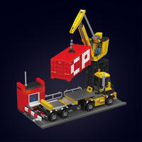 Jouet éducatif MK World Railway 12027S, blocs de construction, locomotive, wagon motorisé, plastique ABS, transport, assemblage, EN71 1257, pour les enfants