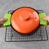 Protège-poignées antidérapants et anti-brûlure en silicone résistant à la chaleur pour casseroles et ustensiles de cuisine