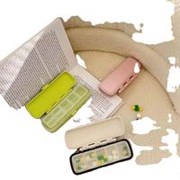 Boîte à pilules personnalisée JH Medibox en paille de blé avec logo, distributeur de médicaments 7 jours pour patients atteints d'Alzheimer, étui à médicaments promotionnel
