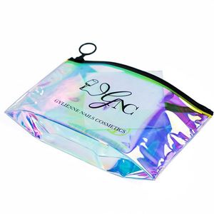 Sachet refermable OEM recyclable en PVC transparent pour vêtements et bijoux, emballage de bagues, style fermeture à glissière - Product Image 1