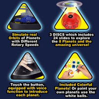 Projecteur Planétarium Système Solaire DIY avec Lumières LED Vibrantes, Modèle Spatial Interactif pour la Découverte Astronomique, Boîtier de Ressources Robuste