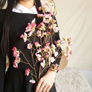 Decoraciones para Fiestas, Árbol de Cerezo Rosa, Tallos Largos, Florero Alto, Flores Artificiales de Flor de Ciruelo para Bodas y Hogar - Product Image 4