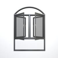 Ventana de Aluminio con Rejilla Francesa, Resistente a Huracanes, con Bajo Valor U, para Sala de Estar, Precio al por Mayor