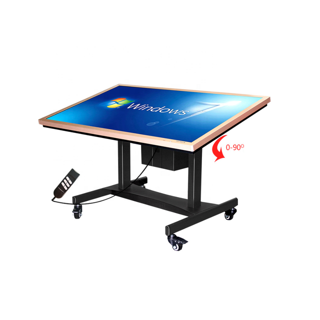 Wired Remote Control Rotating  Tv Trolley Stand 360 Degree Swivel