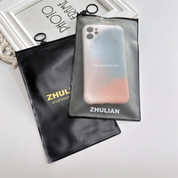 Sacs à fermeture éclair imprimés personnalisés, sacs à fermeture éclair en PVC durable, sacs à fermeture éclair givrés pour cosmétiques, petits étuis pour téléphone, sacs d'emballage à fermeture éclair