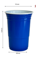 Gobelets à boire pour fête de 16 oz, gobelets en plastique jetables rouges pour les événements et les fêtes