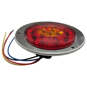 อะไหล่ระบบไฟรถบรรทุกคุณภาพสูง ไฟท้ายรถพ่วง LED ทรงกลม สีแดง เหลือง ขาว ขนาด 13ซม.*13ซม.*2.3ซม. ใช้ได้กับรถทั่วไป แรงดันไฟฟ้า 24V - Product Image 4