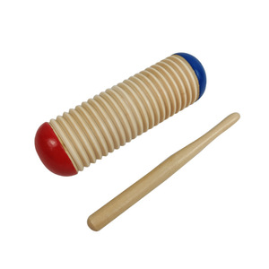 Tubo de arena rojo y azul, sonajero de madera en espiral, instrumento de percusión para niños de 2 a 4 años, juguete unisex - Product Image 4