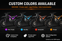 Moto électrique 3000W en stock entrepôt USA, batterie lithium 72V, haute vitesse et couple élevé, moto électrique adulte en option
