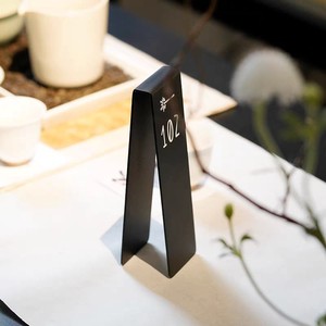Iron <b>Table</b> Number Plate 50x165mm Double-Sided Standing Electroplated Gold Rectangle Place <b>Card</b> - Product Image 3