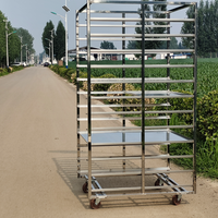 Ventes d'usine : Chariot à plateaux en acier inoxydable 201 de haute qualité / Chariot à plateaux de cuisson, idéal pour les cuisines d'hôtels et de restaurants
