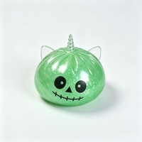 Jouet Squishy en forme de chignon d'Halloween, jouet anti-stress souple en TPR, cadeau unisexe pour enfants de 14 ans et plus