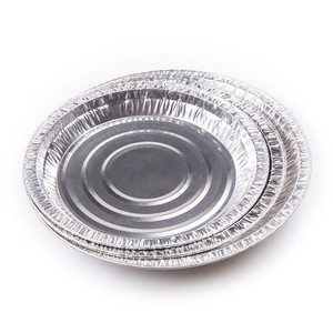 8 pollici all'ingrosso rotondo foglio di ristorazione usa e getta da forno argento robusto in alluminio teglie <span class=keywords><strong>per</strong></span> Pizza torta di biscotti Pizza - Product Image 4