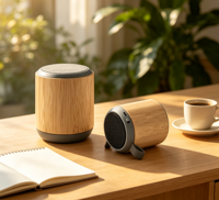 Speaker Bambu Harga Terjangkau, Mini Portabel untuk Meja, Speaker Klip Pendakian Gunung, Hadiah Speaker Kecil