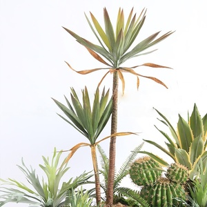 Planta Tropical Artificial de Tacto Real, Combo de Agave, Cactus y Palmera para Paisajismo de Interiores en Espacios Comerciales - Product Image 3