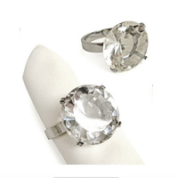 Mode Personnalisé Anneau de Serviette En Cristal Cadeaux De Mariage