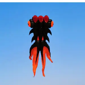 Vendita calda 3D gonfiabile morbido volante 5m 9m 14m pesce rosso morbido gonfiabile animale aquilone dalla fabbrica di Weifang