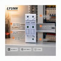 Dispositif de protection contre les surtensions CE AC SPD, parafoudre AC SPD 20D, installé sur rail de montage en acier H35-7.5/DIN35, directement de l'usine