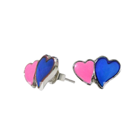 Anting Tusuk Logam Campuran Berubah Warna, Lucu, Tidak Beracun, PHILCHA ME-391, Hadiah Wanita untuk Berbagai Acara, Desain Hati, Bunga, Oval