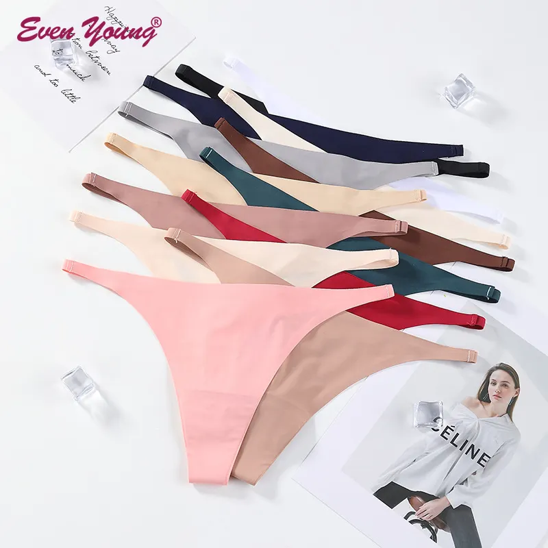 Evenyoung Sexy Girl G String Invisible Panties Lady Underwear Thong Women's Underwear Seamless g-strings Thong